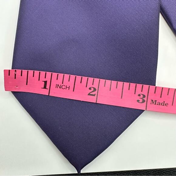 WEMBLEY Vintage VTG Men Set of 2 Purple Solid Plaid Mens Neck Tie Business Retro - Picture 7 of 14